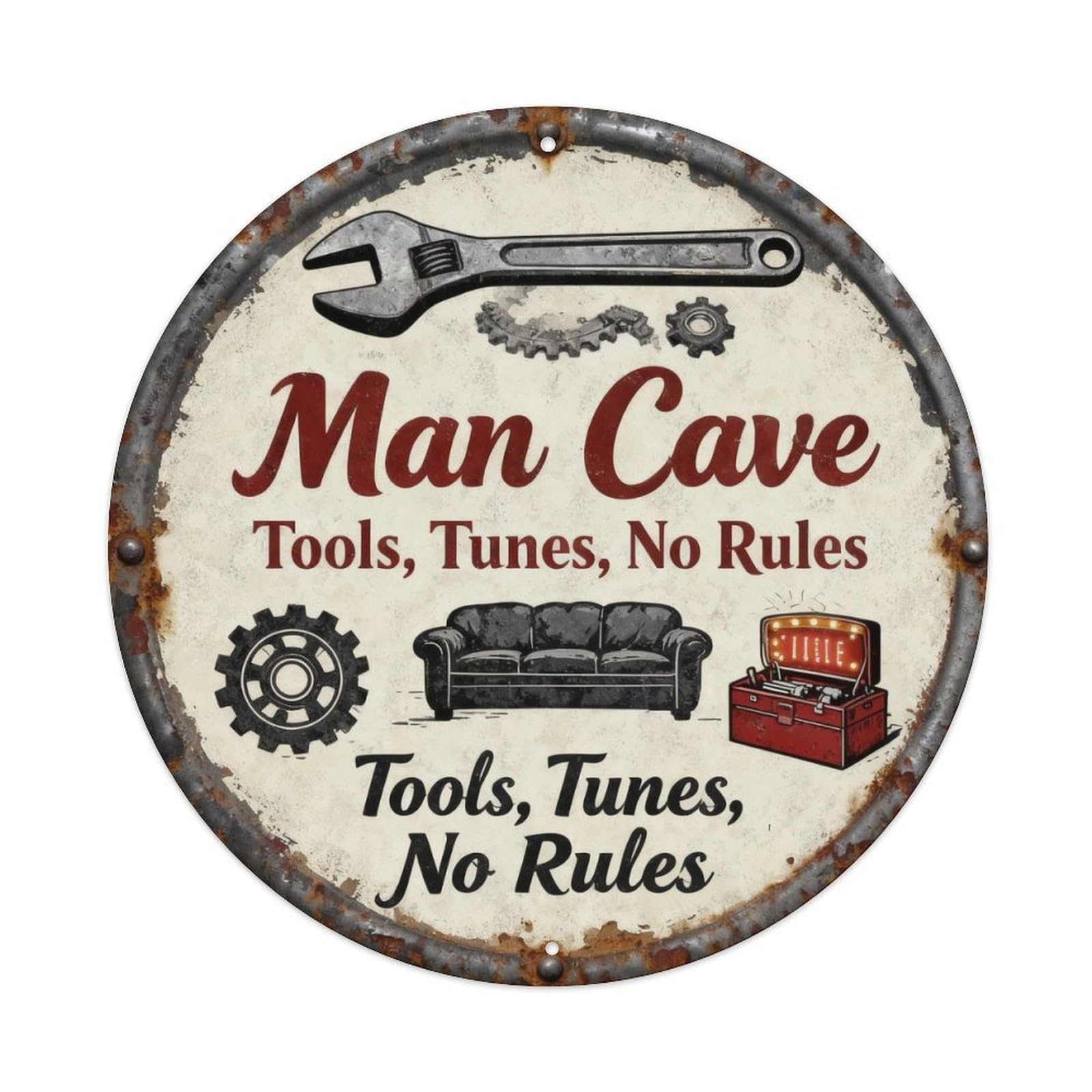 Man Cave Garage Workshop Decor Metal Tin Sign Plaque