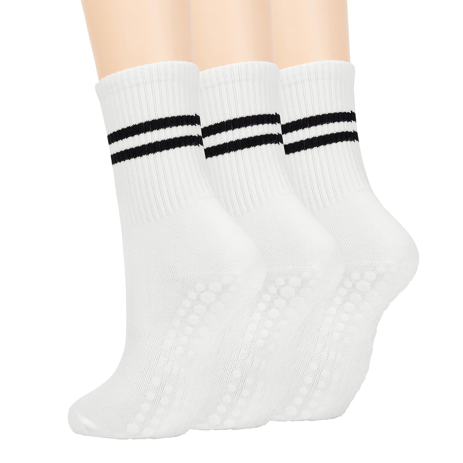 American Trends Pilates Socks with Grips for Women Yoga &amp; Barre - Non Slip