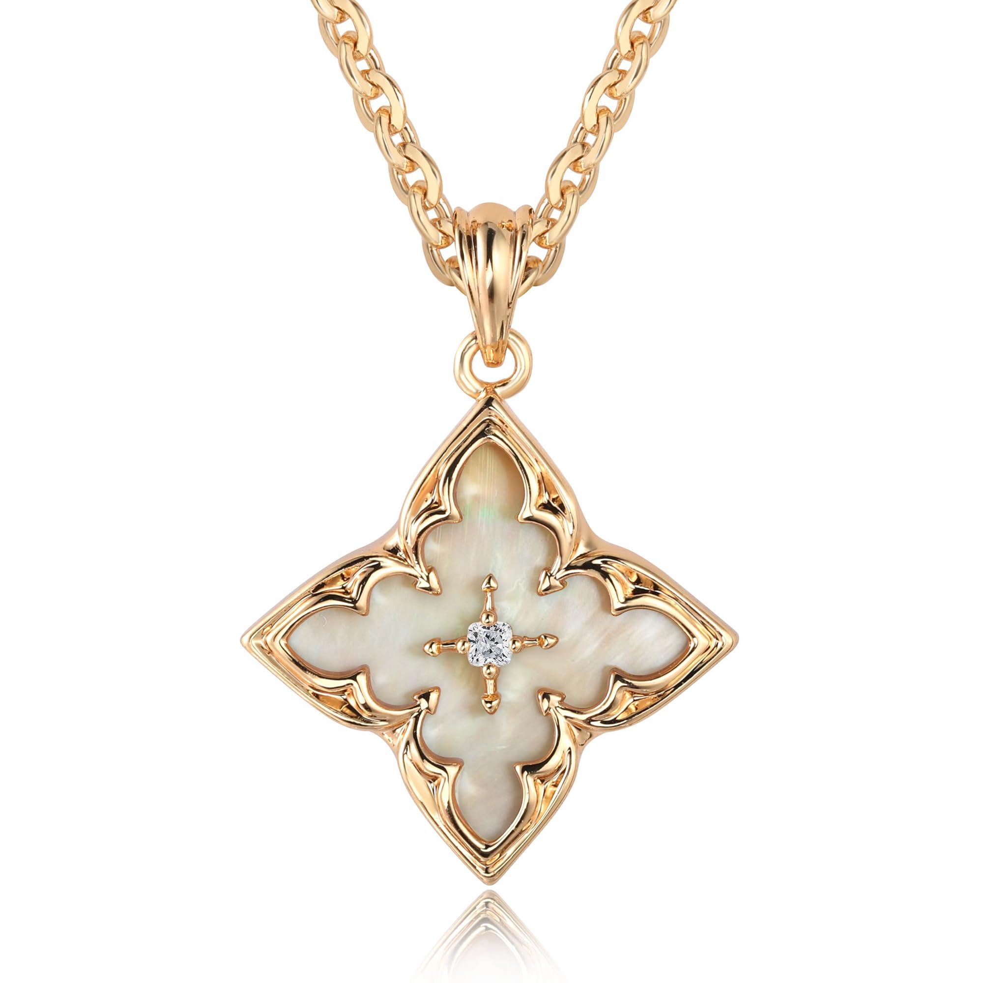 Jenosy Gold-Kleeblatt-Halskette für Damen Zierliche 14 karätig vergoldete CZ-Anhänger-Halskette Verstellbare Kette Choker-Anhänger Bunte Kleeblatt-Anhänger Glücksbringer-Halsketten für Damen Schmuck