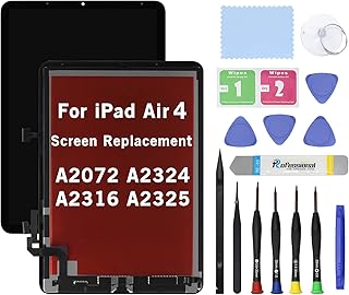 10.9" Screen Replacement for iPad Air 4 4th Generation 2020 A2072 A2324 A2316 A2325 LCD Display Glass Touch Digitizer Premium Kit with Tools