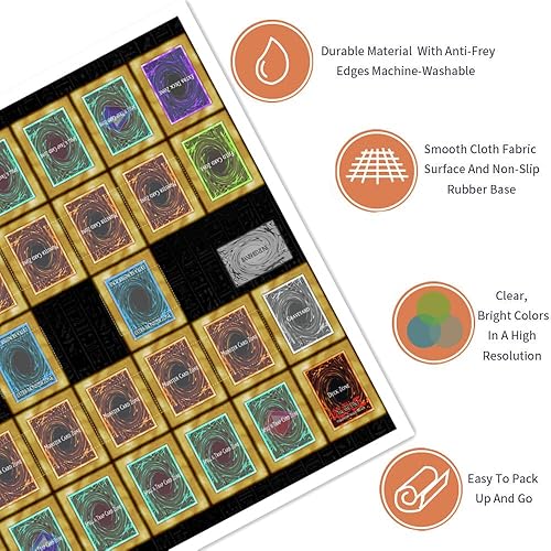 Miniatura 2 de Duel Playmat 2-Player Master Pendulum Zone TCG CCG Game Mat Classic Board 60*60