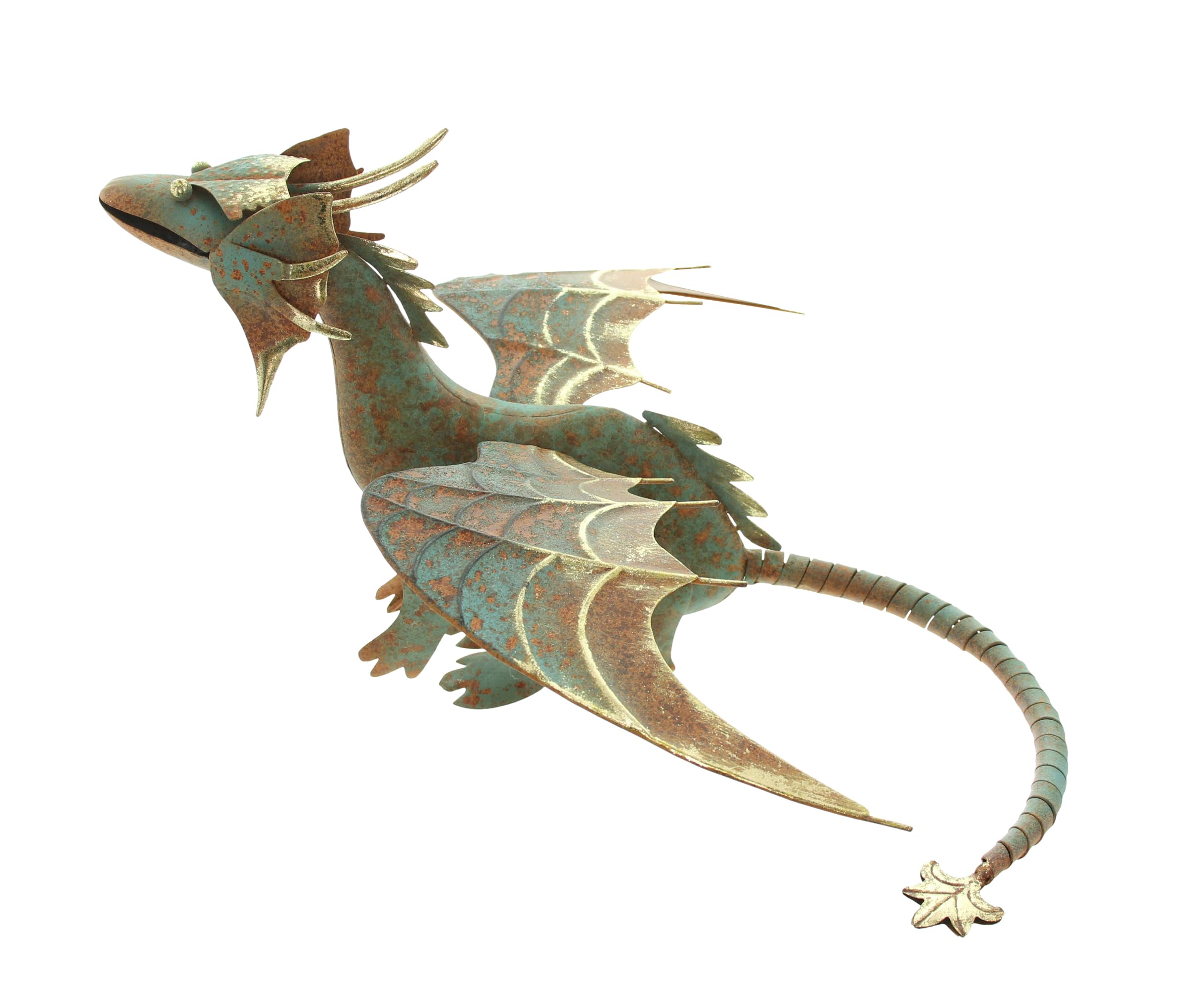 FRANK FLECHTWAREN Figur Drache, Metall, Rostfinish, 38 x 38 x 26 cm