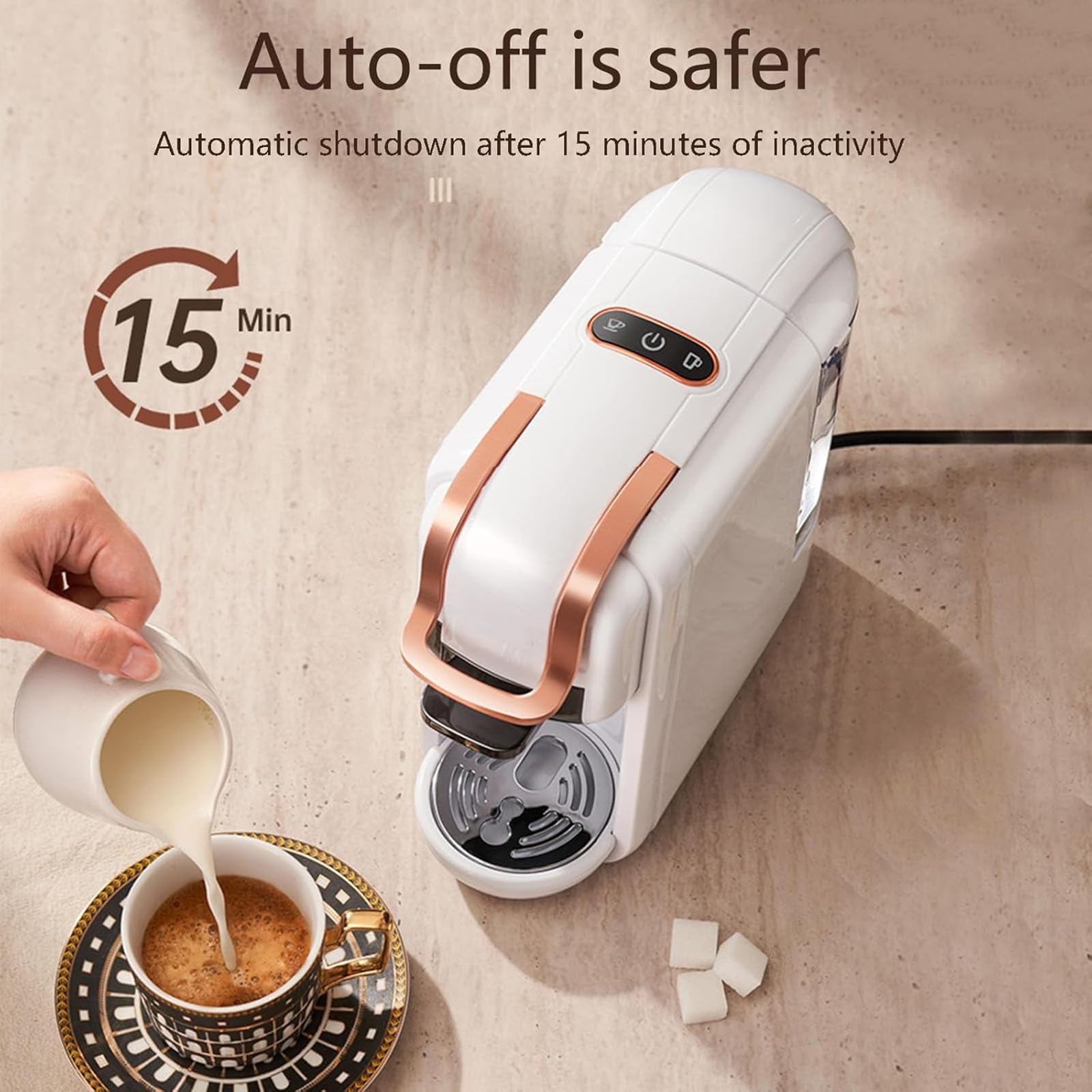 Cafetera multicápsula: compatible con varias cápsulas, máquina portátil para uso de café molido