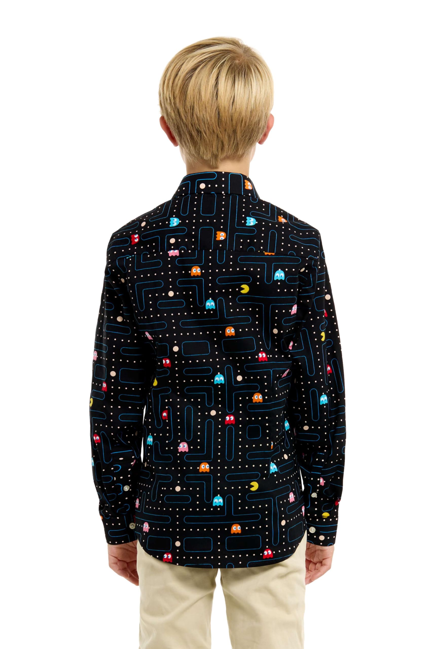 OppoSuits Teen Boys Super Mario Teen Boys Shirt – Nintendo Outfit – Langarm