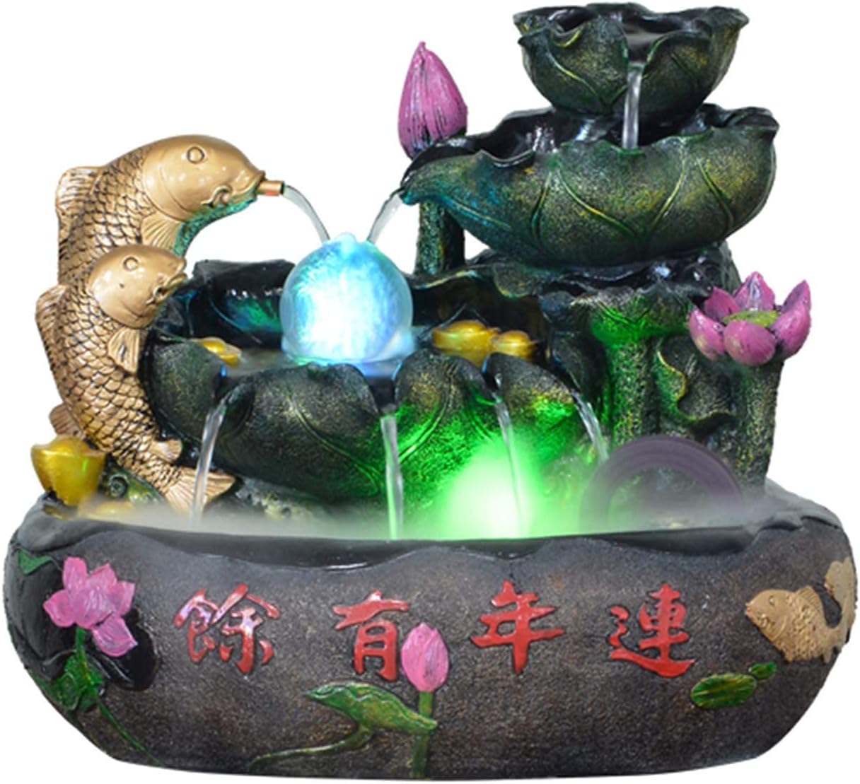 Waterfall Tabletop Water Fountain,Indoor Water Feature Fountain,Water Fountain for Home Office Bedroom Relaxation