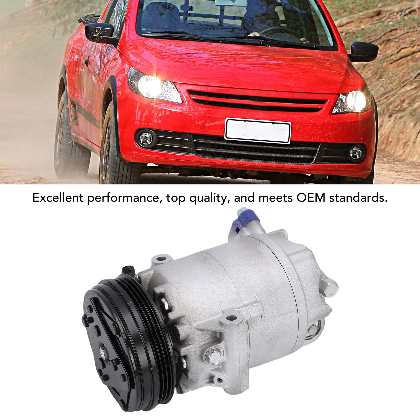 Luocute Wymiana Sprężarki AC Automotive AC, Cicha Operacja Aluminiowa Sprężarka o Najwyższej Jakości Wycięciu, Numer Części OE: 5U0820803G, 5U0.820.803.J, do Wydajnego Dostarczania