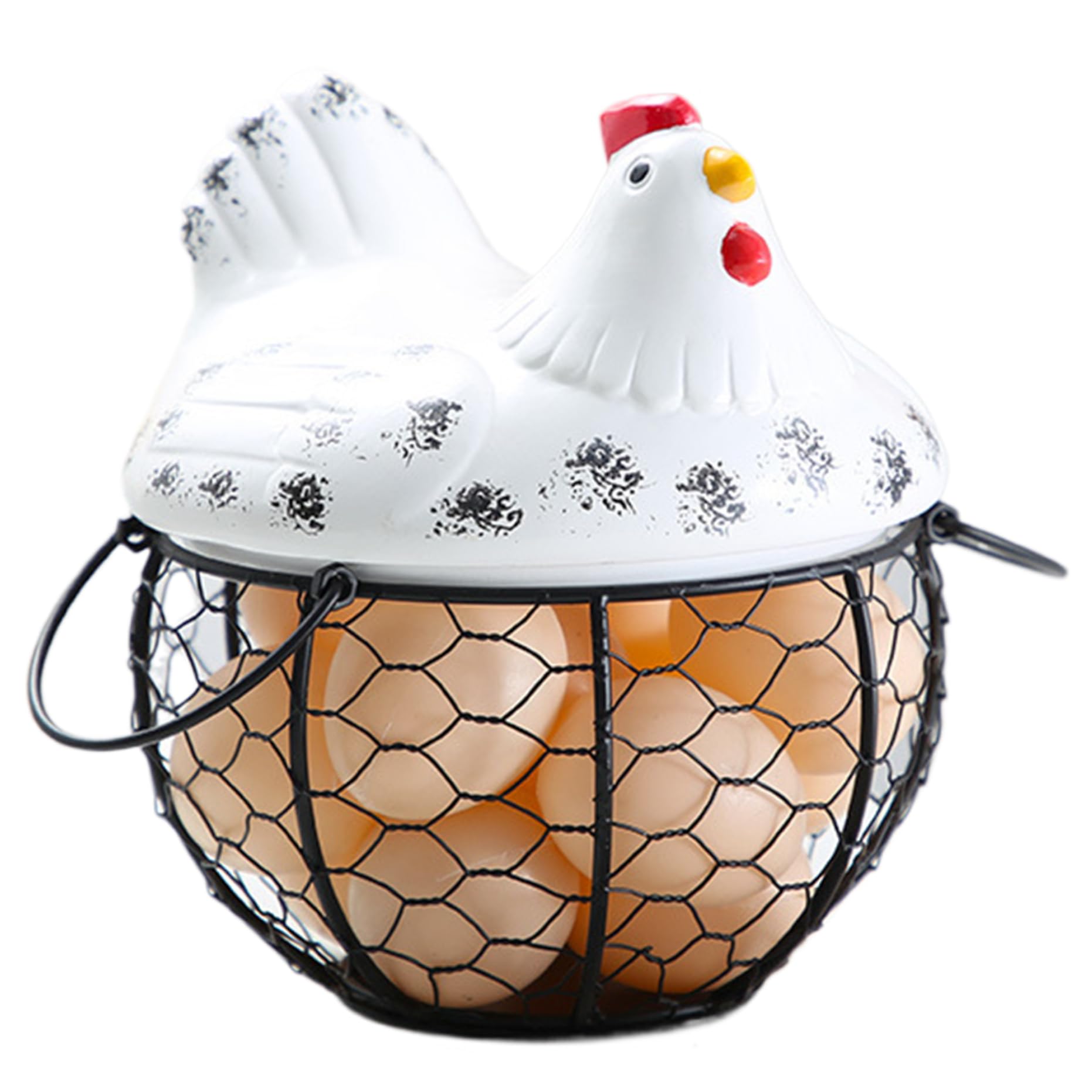 Panier d'oeufs pour la collecte d'œufs frais en fer polyvalent décoratif
