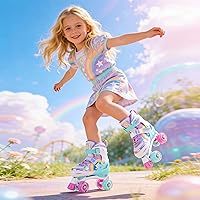 Vista 5 de Patines para niñas con lunares, color blanco, M