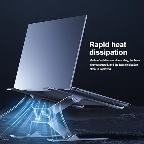 Miniatura 5 de Soporte ajustable para computadora portátil, elevador portátil para laptop, soporte ergonómico para MacBook Pro Air, Dell XPS, HP, Lenovo (13.3-17.3
