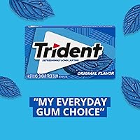 Vista 82 de 12 paquetes de 14 unidades cada uno; es decir, en total son 168 unidades de goma de mascar Trident Minty Sweet Twist sin azúcar sabor menta dulce.