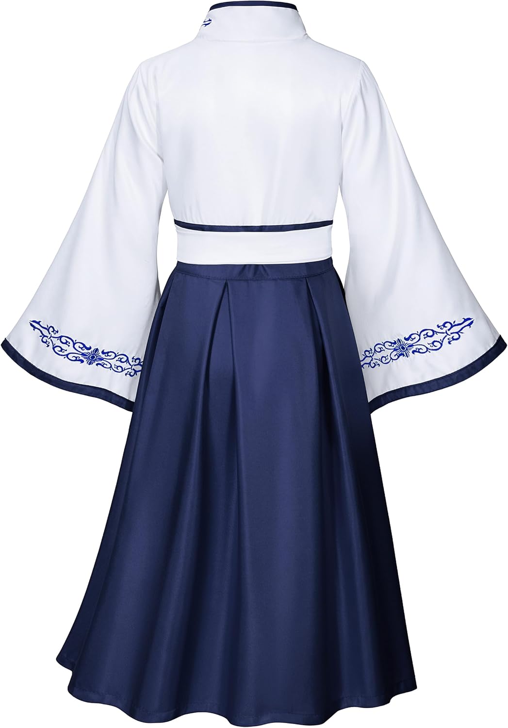 Asian Traditional Dress Kimono Robe for Kids Girls Costume Silk Folding Fans hairstick Cosplay - Image 3