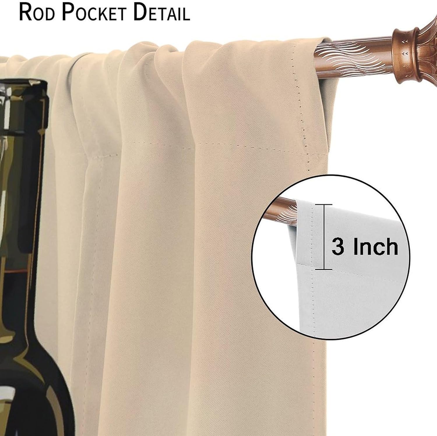 Rustic Red Wine Kitchen Curtains,Vintage Farmhouse Grape Glass Leaves Fruit Blackout Rod Pocket Window Treatments for Women Men Bedroom Living Restaurant Cafe Ofiice Drapes 42" W X 54" L