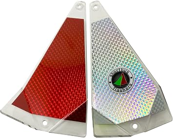 8" Triangle Flasher Red