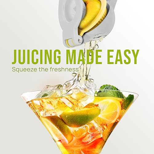 Miniatura 3 de Zulay Kitchen Exprimidor de Limón 2 en 1 de Metal - Exprimidor Manual Resistente de Máxima Extracción que Obtiene Hasta la Última Gota - Exprimidor