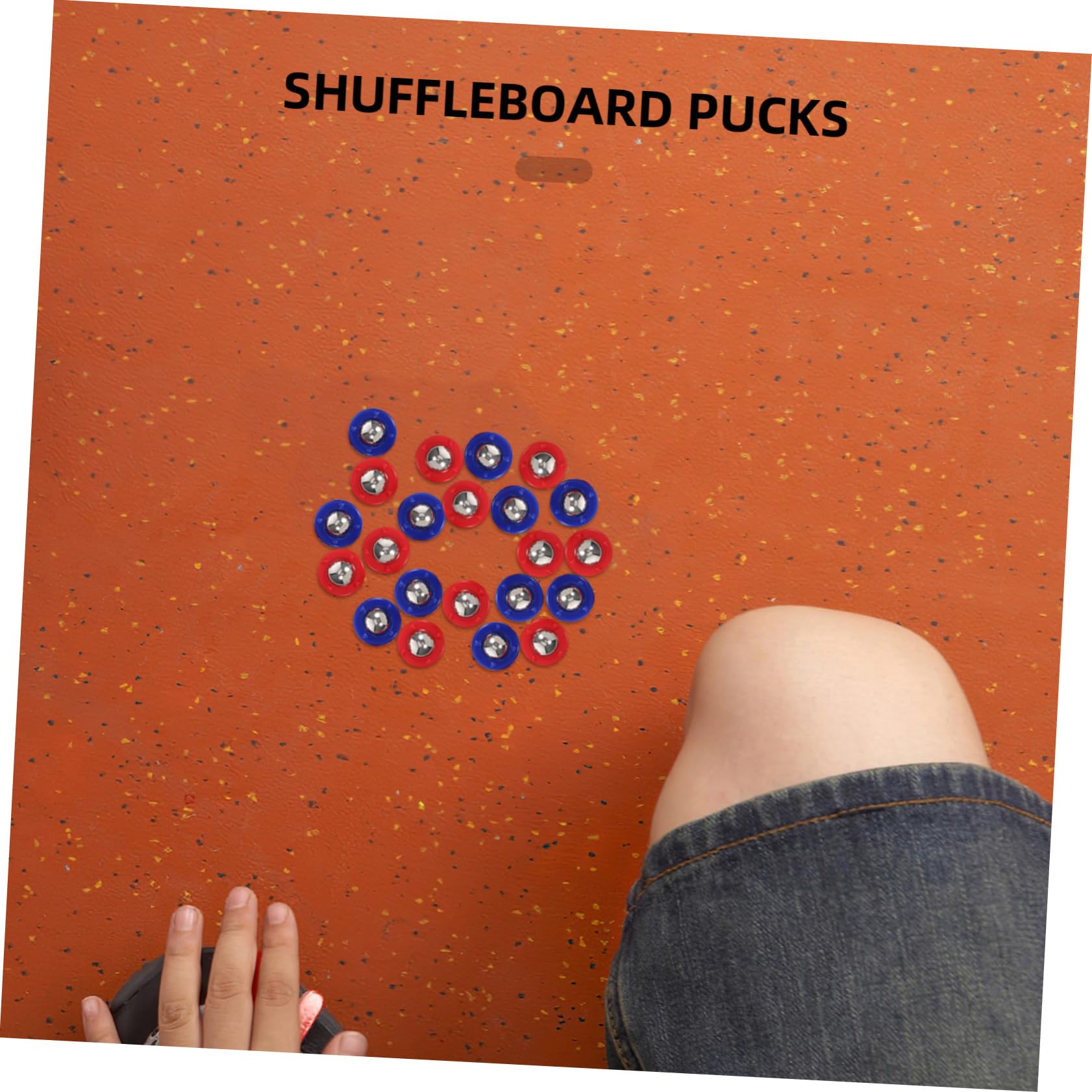24 Stück Kugellager Shuffleboard Pucks aus Stahl und Kunststoff Kleiner Curling Spiel Zubehör Ersatz Shuffleboard Pucks für Desktop Fördert Geistige und Körperliche Entwicklung