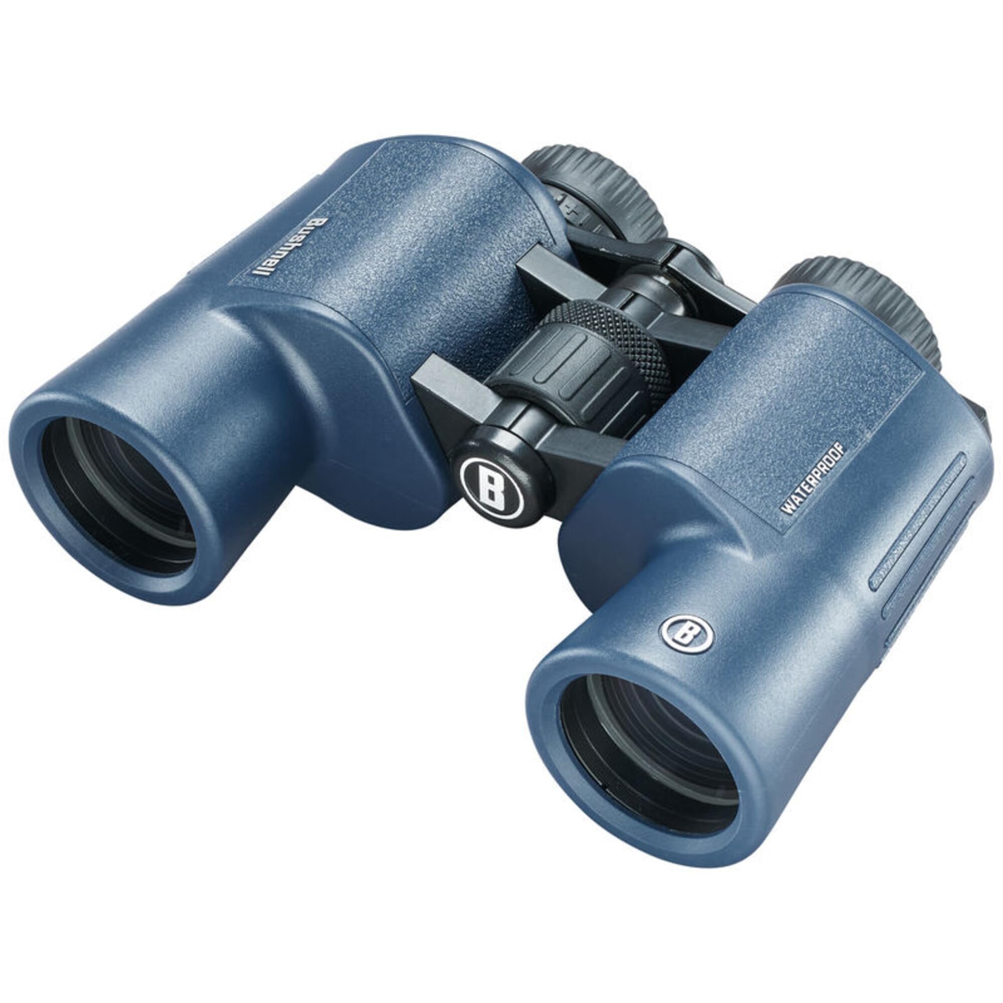 Bushnell - H2O 2 - Prismáticos - 10x42 Azul Oscuro Porro - Completamente Multicoated - Impermeable/Antivaho - Oculares Twist Up - Deportes Acuáticos - Náutica