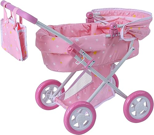 Miniatura 7 de Olivia's Little World - Cochecito de cuna para muñeca de bebé, cochecito de bebé para niñas de 3, 4 y 5 años, cochecito de juguete para niños