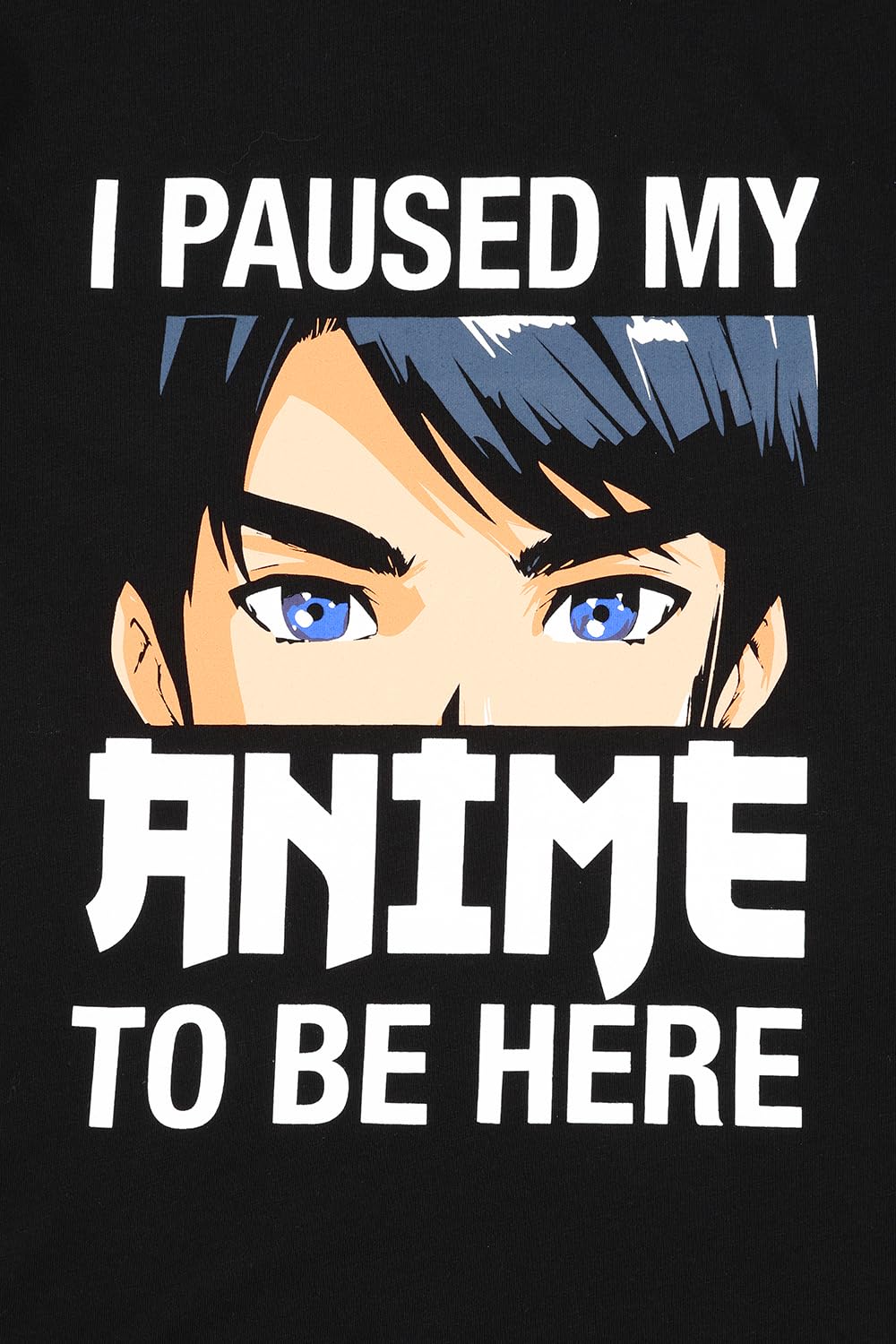 Pigiama corto in cotone con scritta "I Paused My Anime To Be Here", per bambini