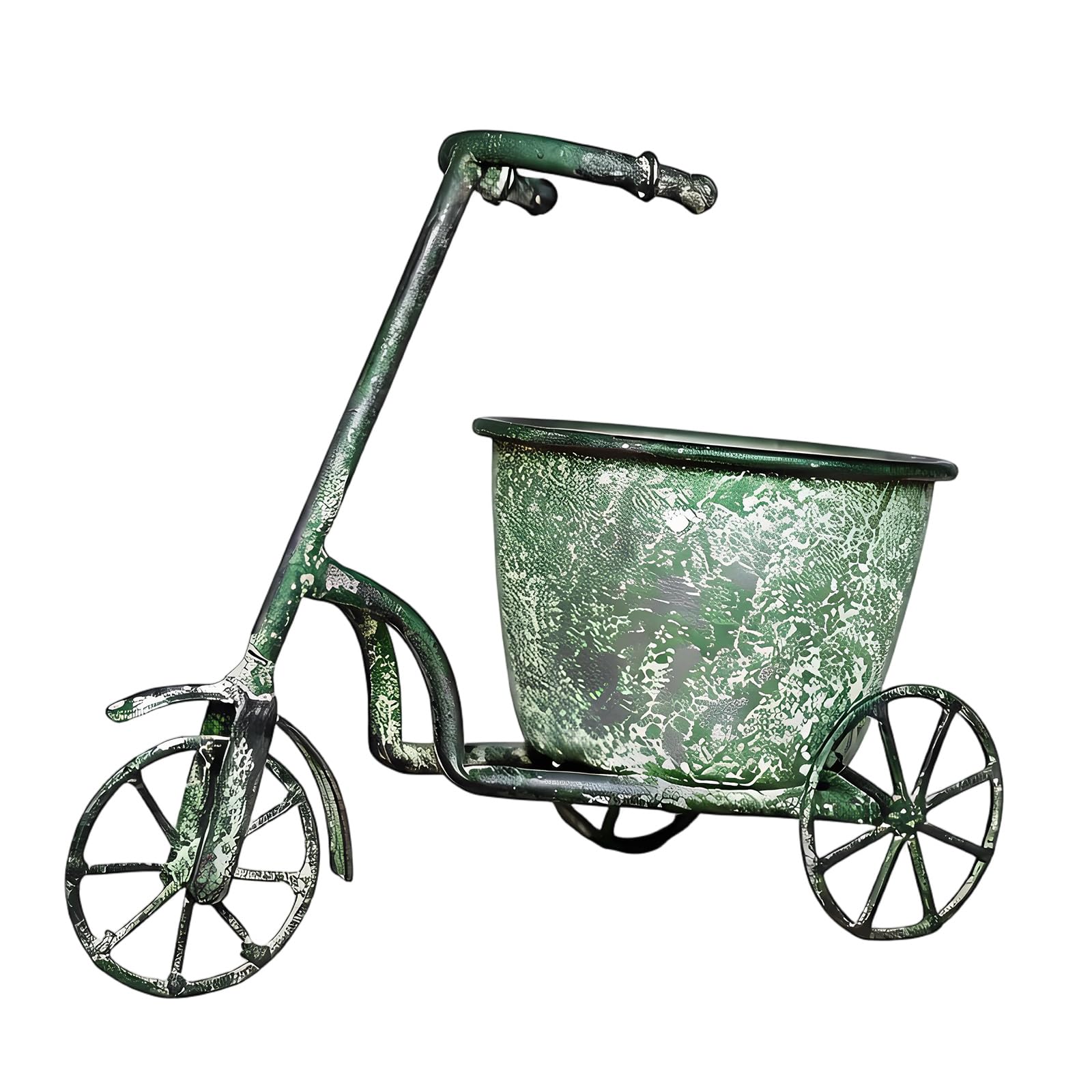 Msioytog Classical Wrought Iron Creative Flower Container Home Furnishing Outdoor Gardening Metal Flower Container Courtyard Garden Decoration Movable Plant