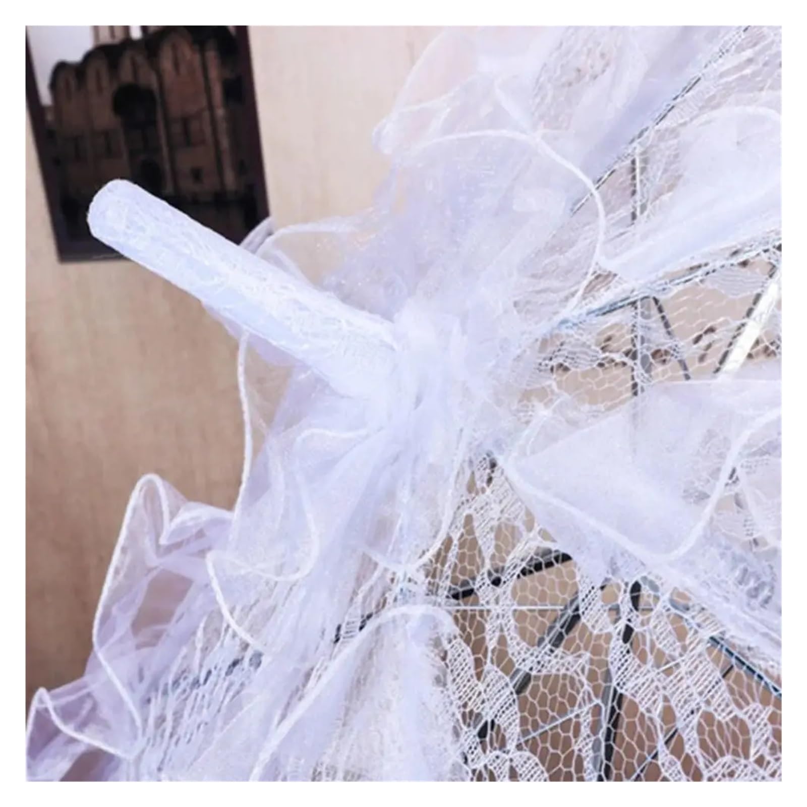 Parapluies de mariée à fleurs en dentelle 2 pièces Pour La Décoration