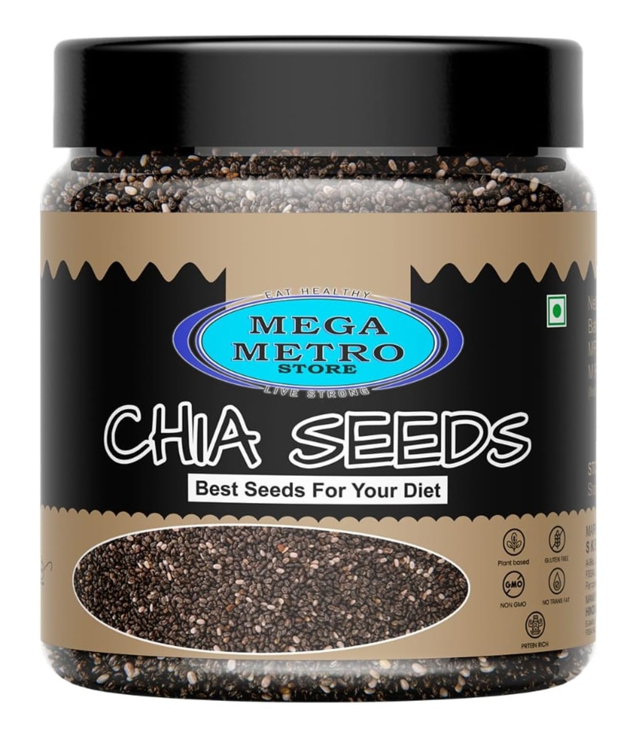 MEGA METRO STORE Raw Chia Seeds 500 Gram Omega 3 Rich Seeds for Eating weight loss Healthy Snacks Seeds (B0CRVK2F85) Amazon Price History, Amazon Price Tracker