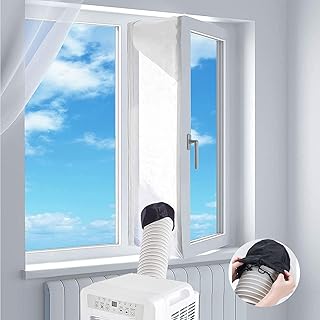 Universal Window Seal 400CM 2023 New,Air Conditioner Window Kit for Portable Air Conditioner and Tumble Dryer,Air Conditioner window Seal With Drawstring Easy to Install,No Need to Drill