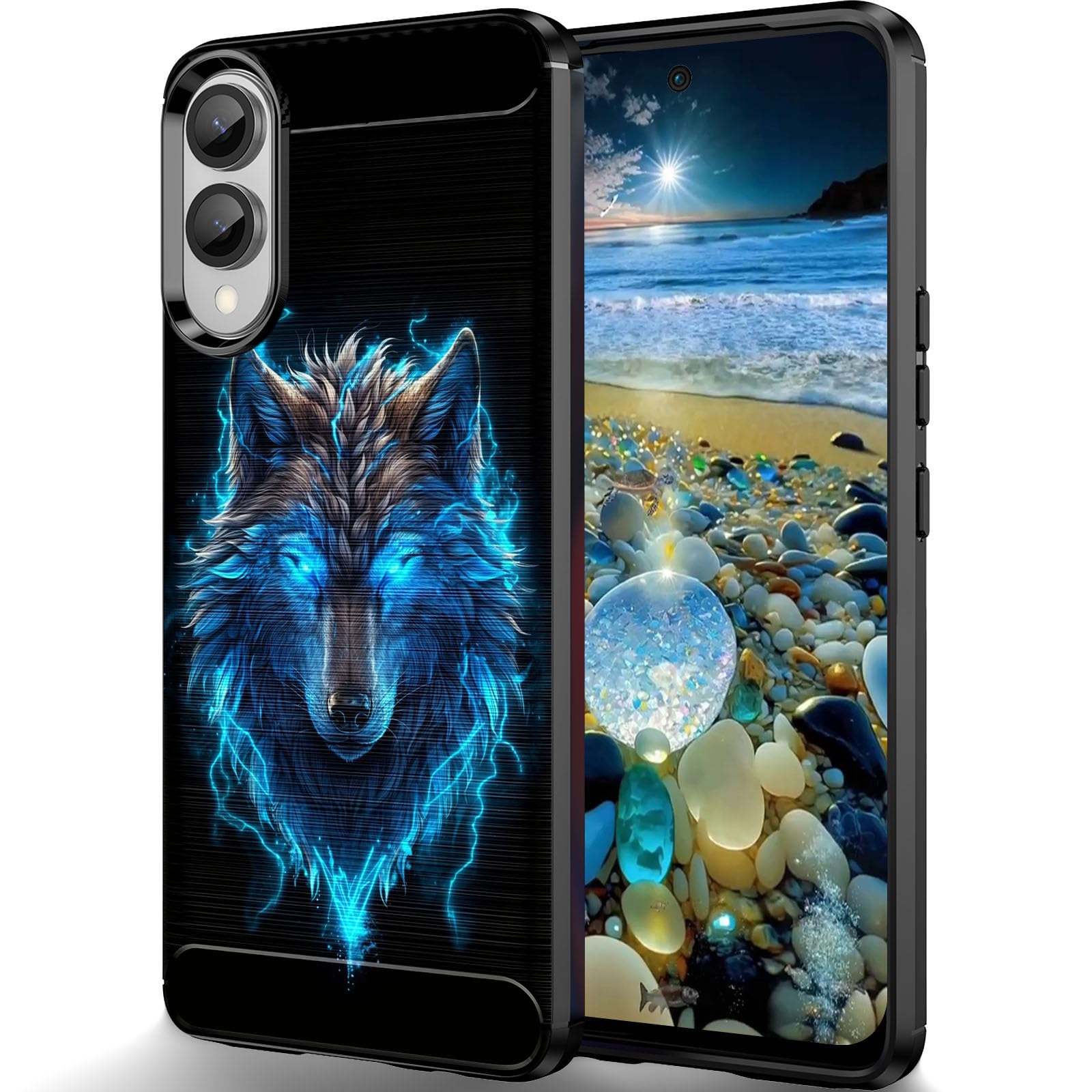 Coque protection fine Samsung S25 Edge 6.7 motif loup