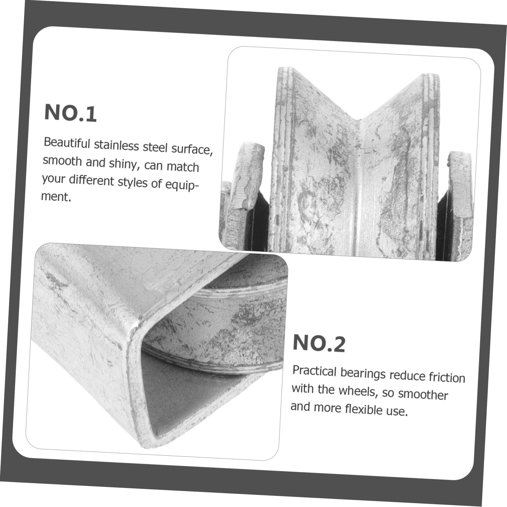 Unomor Garage Door Pulley Type Caster Wheel Rigid Steel Sliding Gate Wheel for Industrial Trolleys Smooth and Sturdy Design for Electric Gates and Equipment