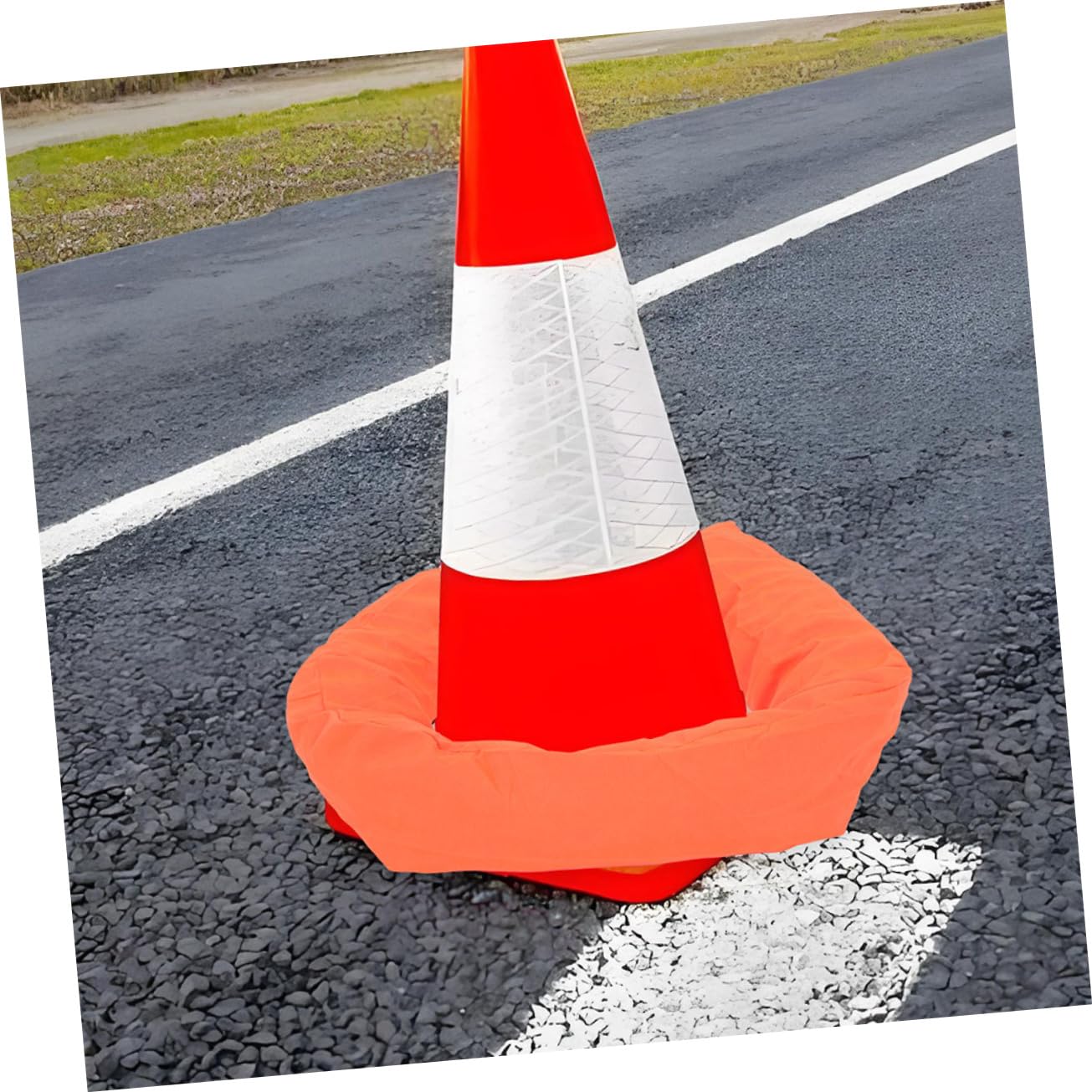 10pcs Construction Cone Weight Bags Heavy Duty Traffic Cones Sandbags Ring Design for Stability Versatility