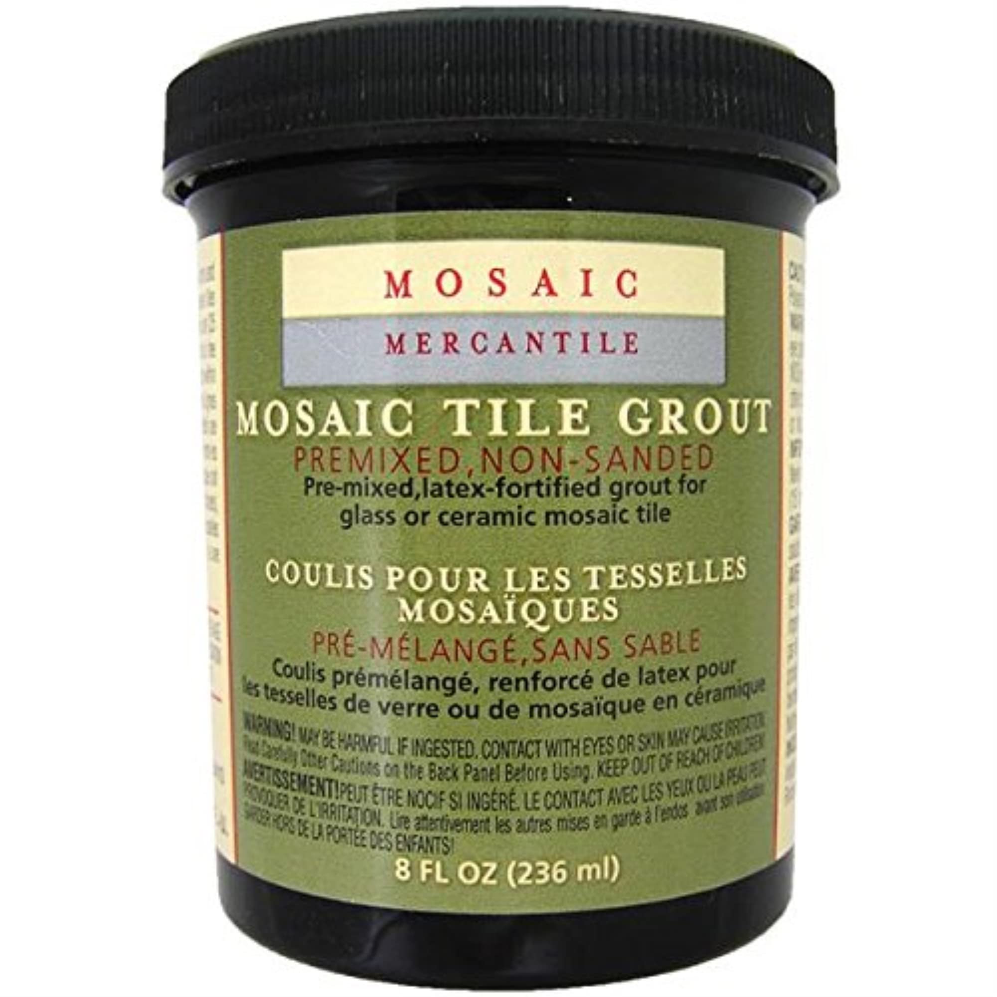 Mosaic Mercantile Grout Tile 8 oz Black