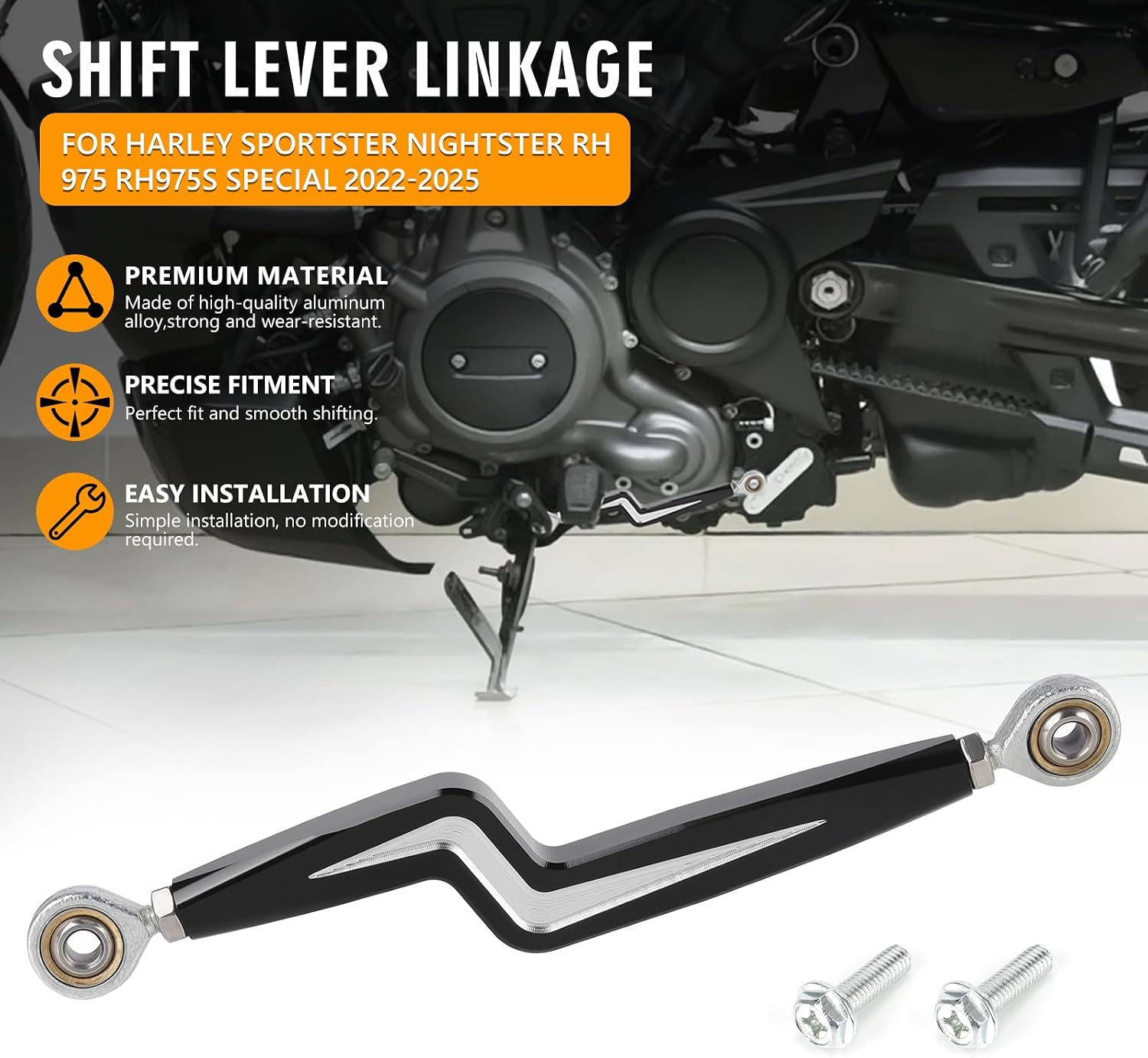Shift Linkage Gear Shifter Rod for Harley Sportster Nightster RH975 RH975S Special 2022-2025 Aluminum Black