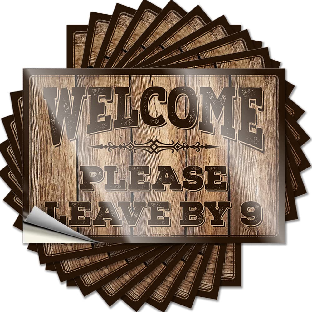 Decal Fall Decor Vinyl Sticker | Welcome Please Leave By 9 Glitter for Race Use(8X12CM)