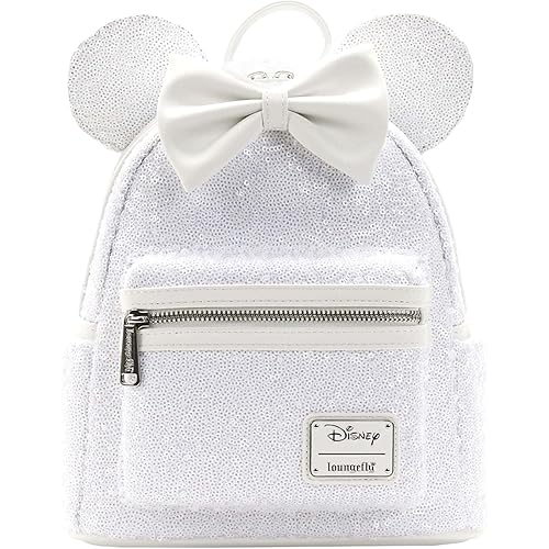 Loungefly Disney Minnie Mouse Sequin Wedding Womens Double Strap Shoulder Bag Purse