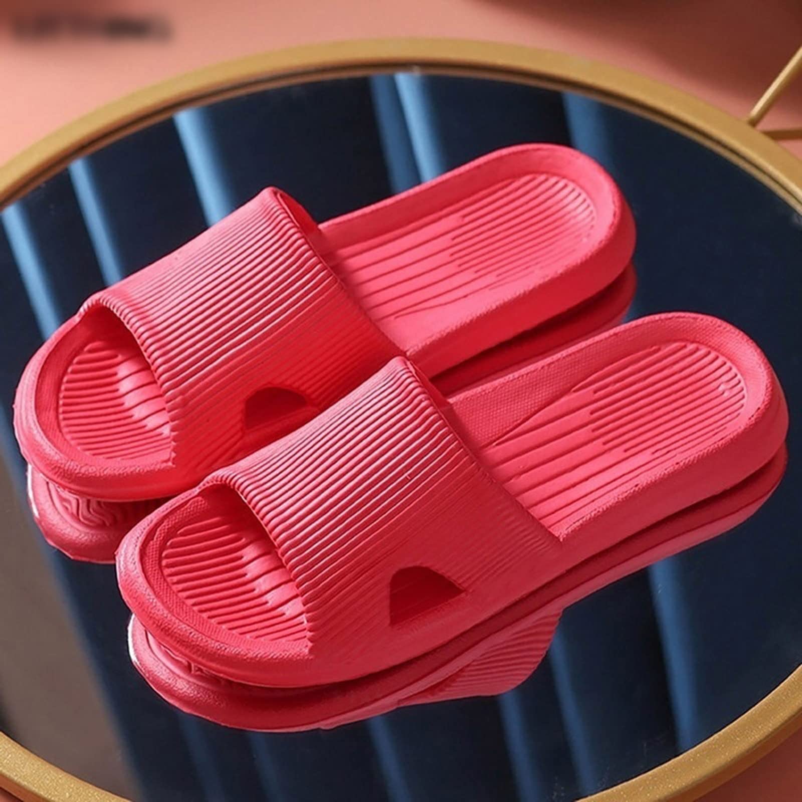 Ciabatte da Donna, da Uomo, da Bagno, da Doccia, per Coppie, da casa, con Suola Morbida e Antiscivolo, da Spiaggia, Casual, da casa, da Piscina (Giallo 42)