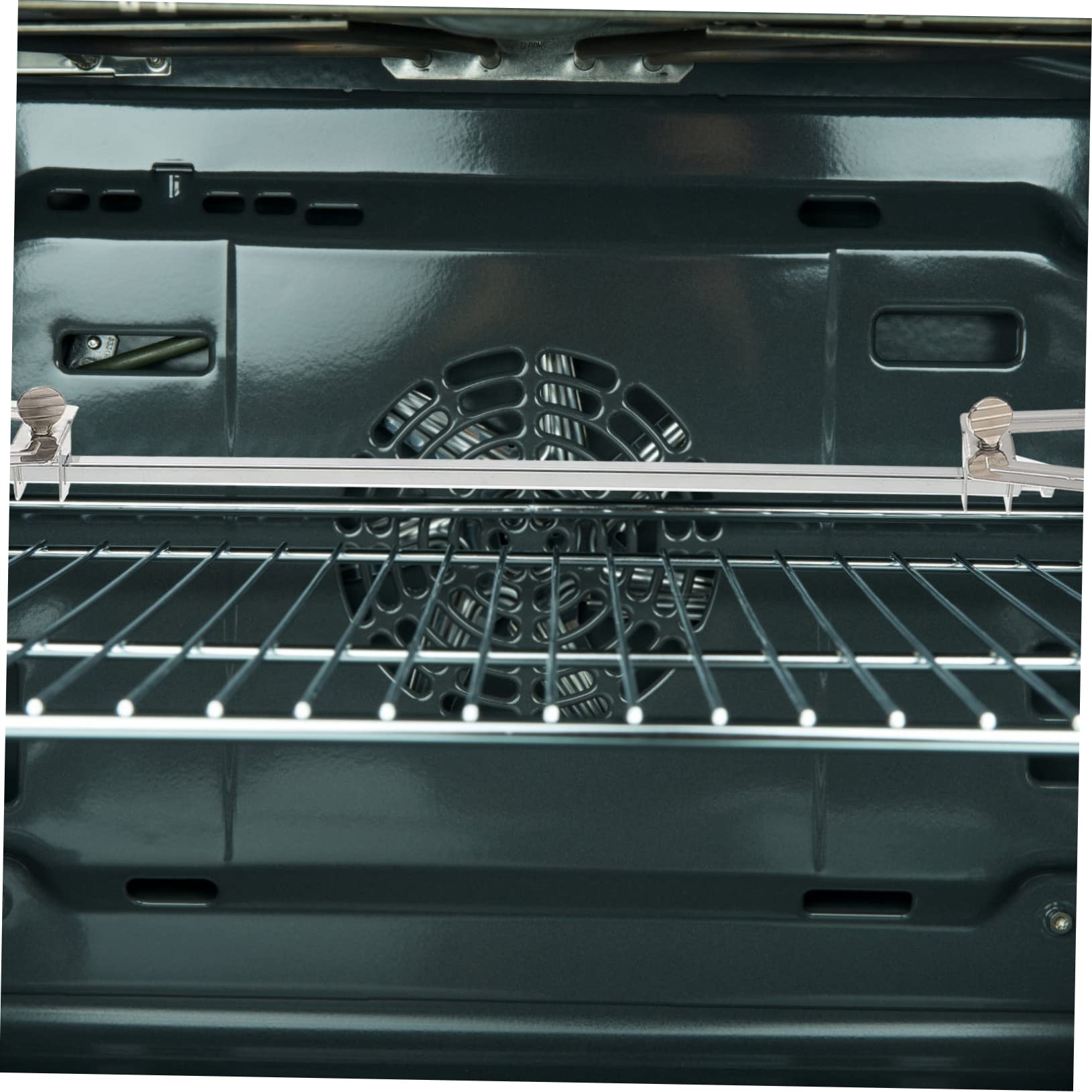 Generic Stainless Steel Rotating Chicken Fork for Air Fryers Durable Bbq Rotisserie Accessory with Screws and Axes for Effortless Roasting and Barbecuing Easy