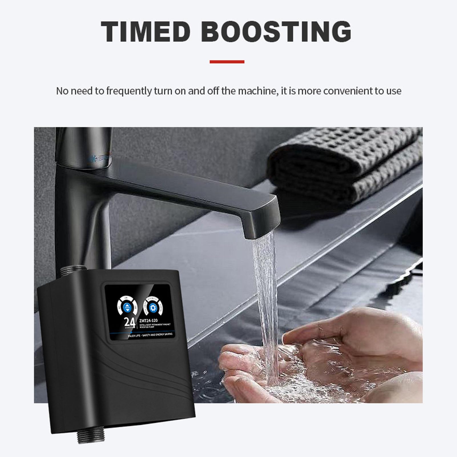 Pompa del Booster a Pressione Dell'acqua 120 W 3 Marce per L'irrigazione del Giardino Doccia Domestico (Plug dell'UE 100-240 V.)