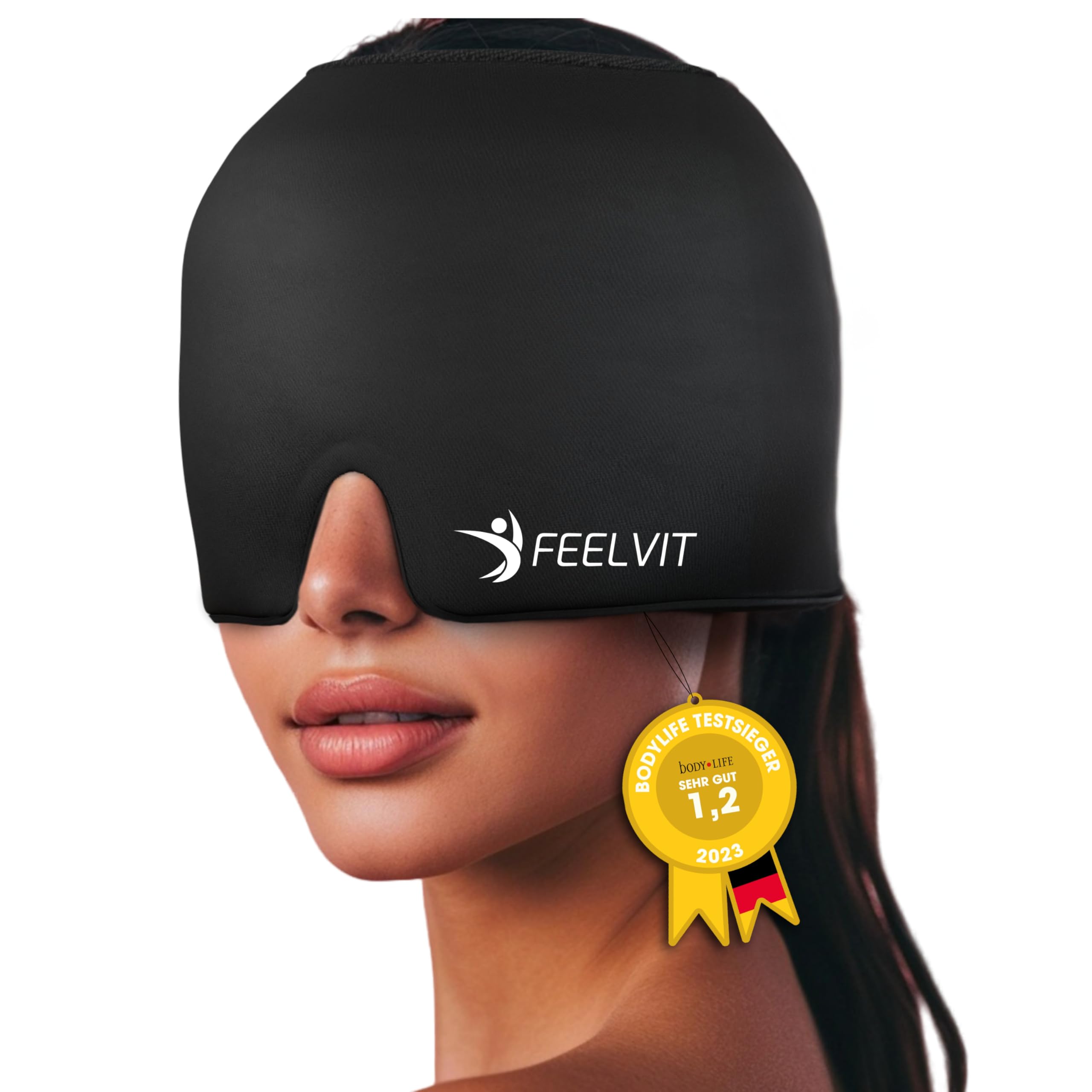 Magic Gel Migraine en Hoofdpijn Verlichtende Pet - Gezichtsmasker of Kapje Gebruikt om Migraine en Spanningshoofdpijn te Steunen - Rekbaar, Comfortabel, Donker en Koel Magic Gel Migraine en Hoofdpijn Verlichtende Pet - Gezichtsmasker of Kapje Gebruikt om Migraine en Spanningshoofdpijn te Steunen - Rekbaar, Comfortabel, Donker en Koel