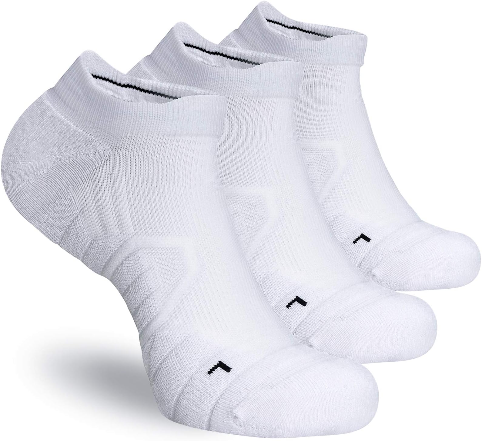 Hylaea Athletic Running Socks for Men & Women Cushioned Wicking Compression No Show Socks