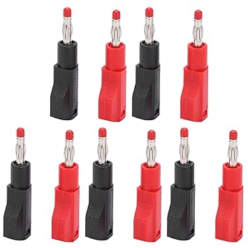 Wedinard Banana Plug Adapters, PVC Banana Plug Connector Telescopic Fireproof for Electric Power Testing