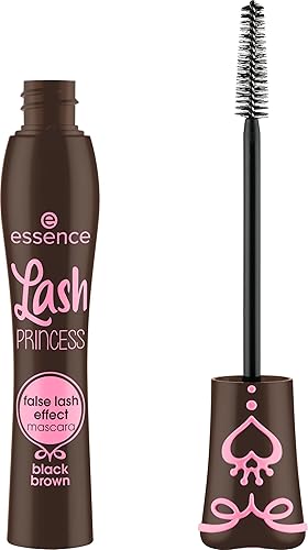 essence - Máscara de pestañas postizas Lash Princess con efecto de pestañas postizas color negro y marrón, volumen intenso, longitud y definición,