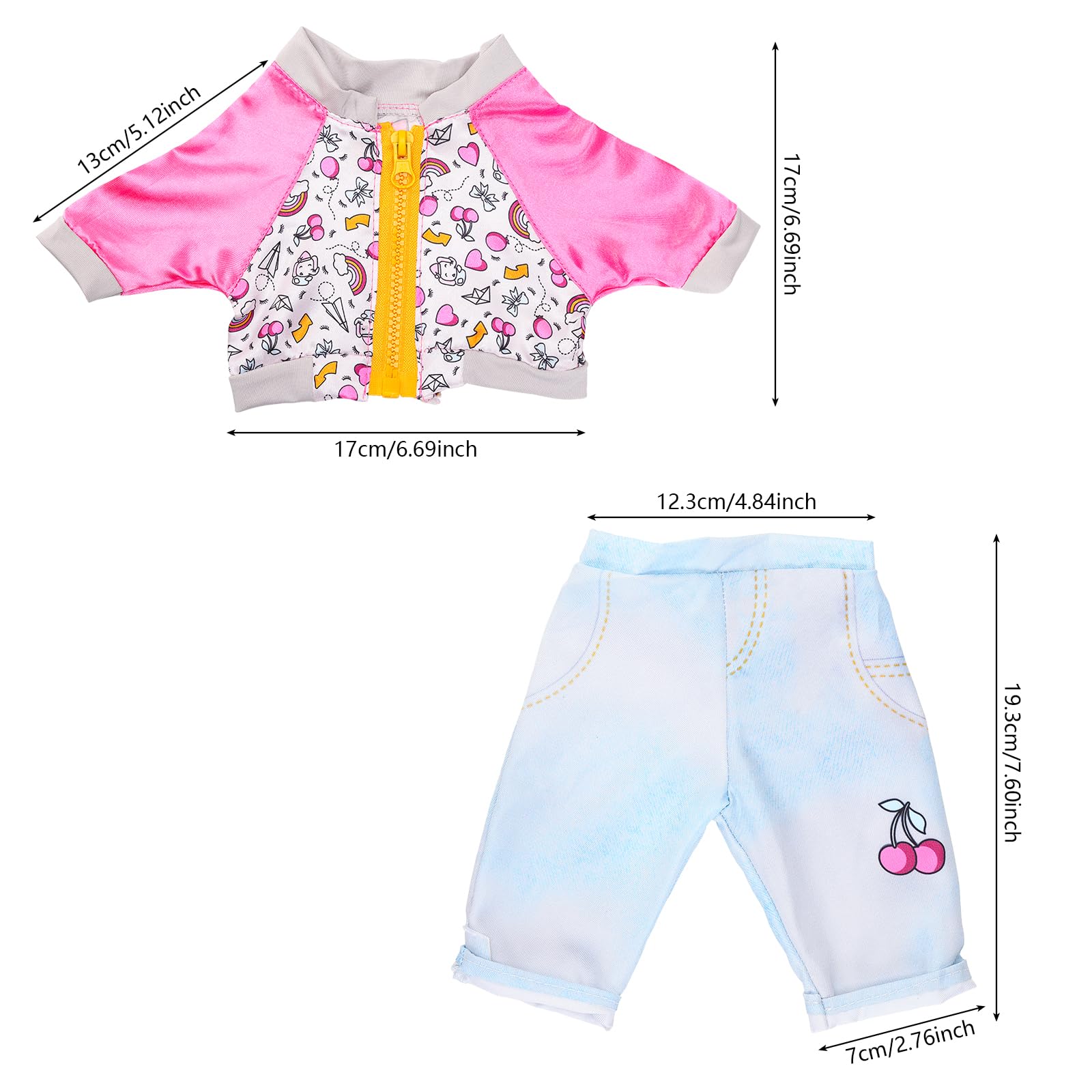 14 Styles Plush Doll Clothes Accessories For 43 Cm Born Baby Clothes 18