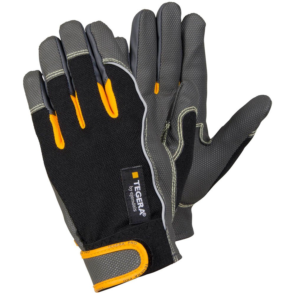Ejendals Schnittschutzhandschuh "Tegera 9121", Größe 9, 1 Stück, schwarz/grau/gelb, 9121-9