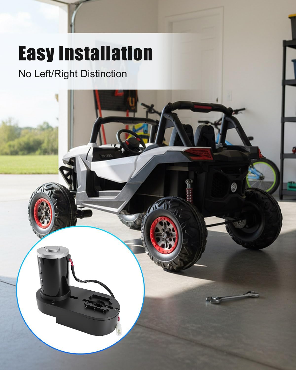 24V High Power Motor Gearbox for Power Wheel Kids Ride On Car, 3250RPM 150W Brushless Gearbox Replacement, Compatible with Huffy Truck, Dynacraft Realtree 24V, Torex UTV 4x4