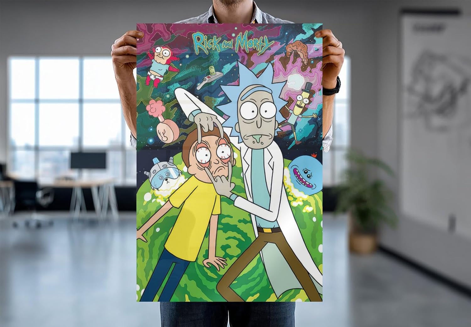 POSTER STOP ONLINE Rick and Morty - TV Show Poster (Watch! - Eyes) (Size: 24" x 36") (Laminated Poster & Strips)