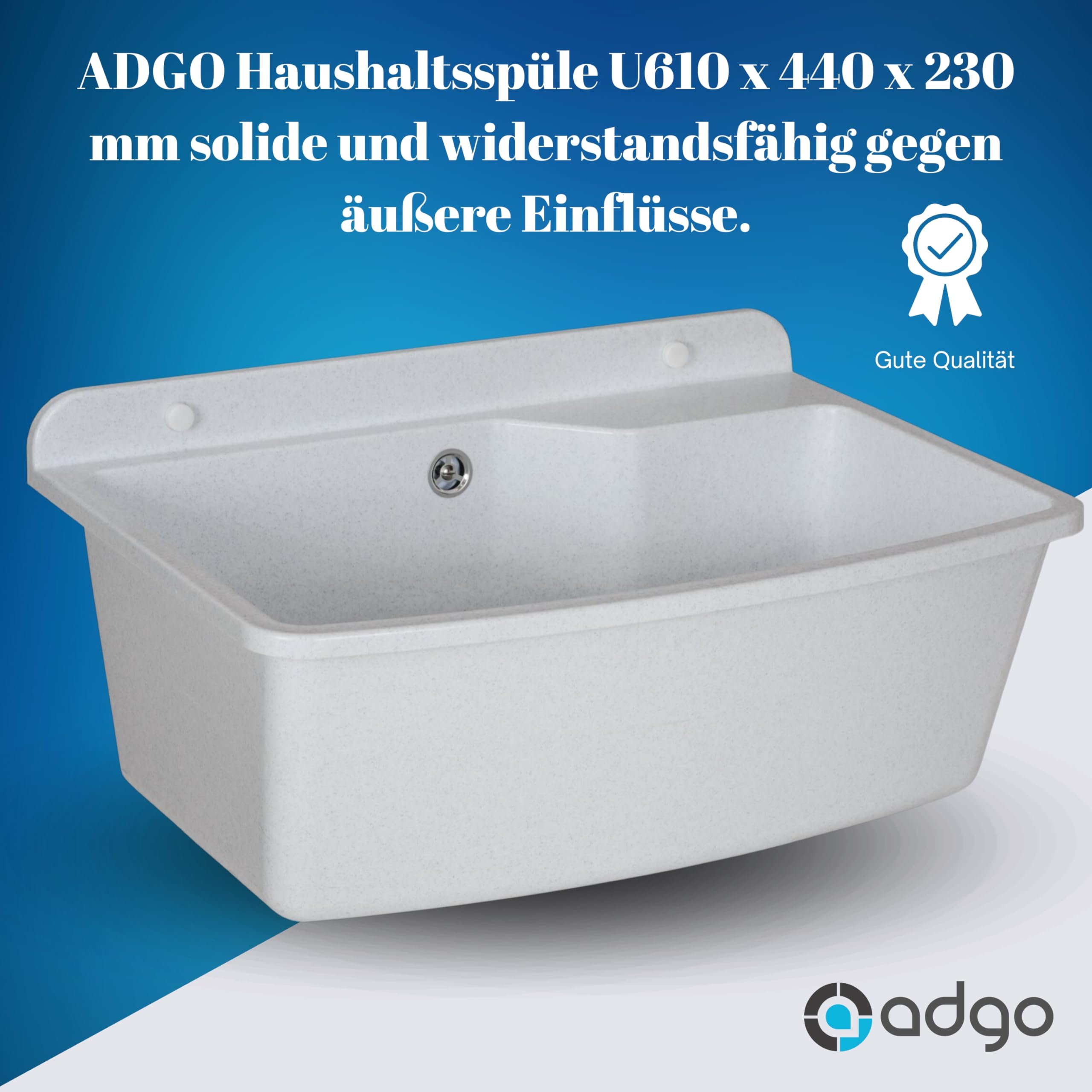 ADGO Haushaltsspüle Waschbecken Waschküche Waschb Produktbild-Vorschau 8