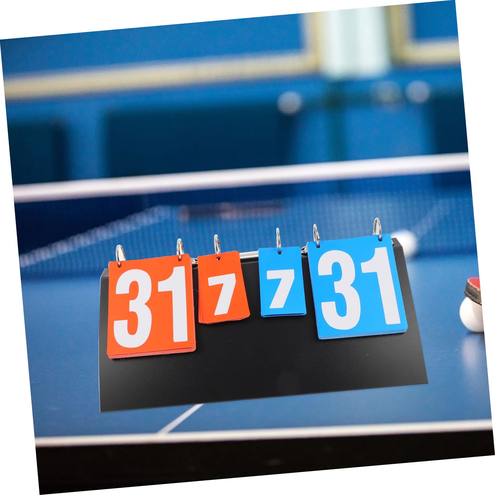 Mipcase Tabellone Segnapunti 4 Cifre Nero in PVC e Acciaio 1 Pz | Design Pratico e Professionale, per Pallavolo e Badminton, Struttura Robusta