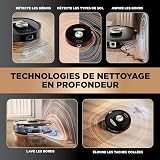 Shark PowerDetect Aspirateur Robot Laveur avec Base autovideuse et nettoyante de 60 Jours – Navigation 3D LiDAR – Wi-FI/App – 4 tampons Anti-microbiens, 1 Cartouche Anti-odeurs et 2 brosses – Noir - 2