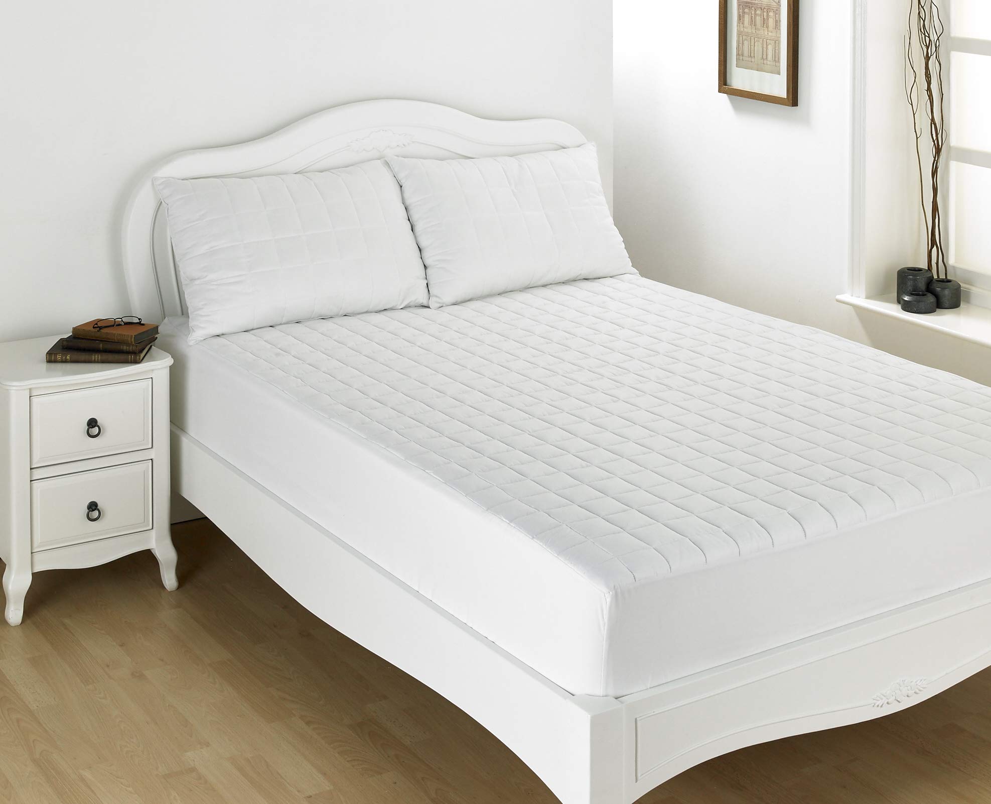 Hypoallergenic Bamboo Cotton Quilted Mattress Protector - Kingsize