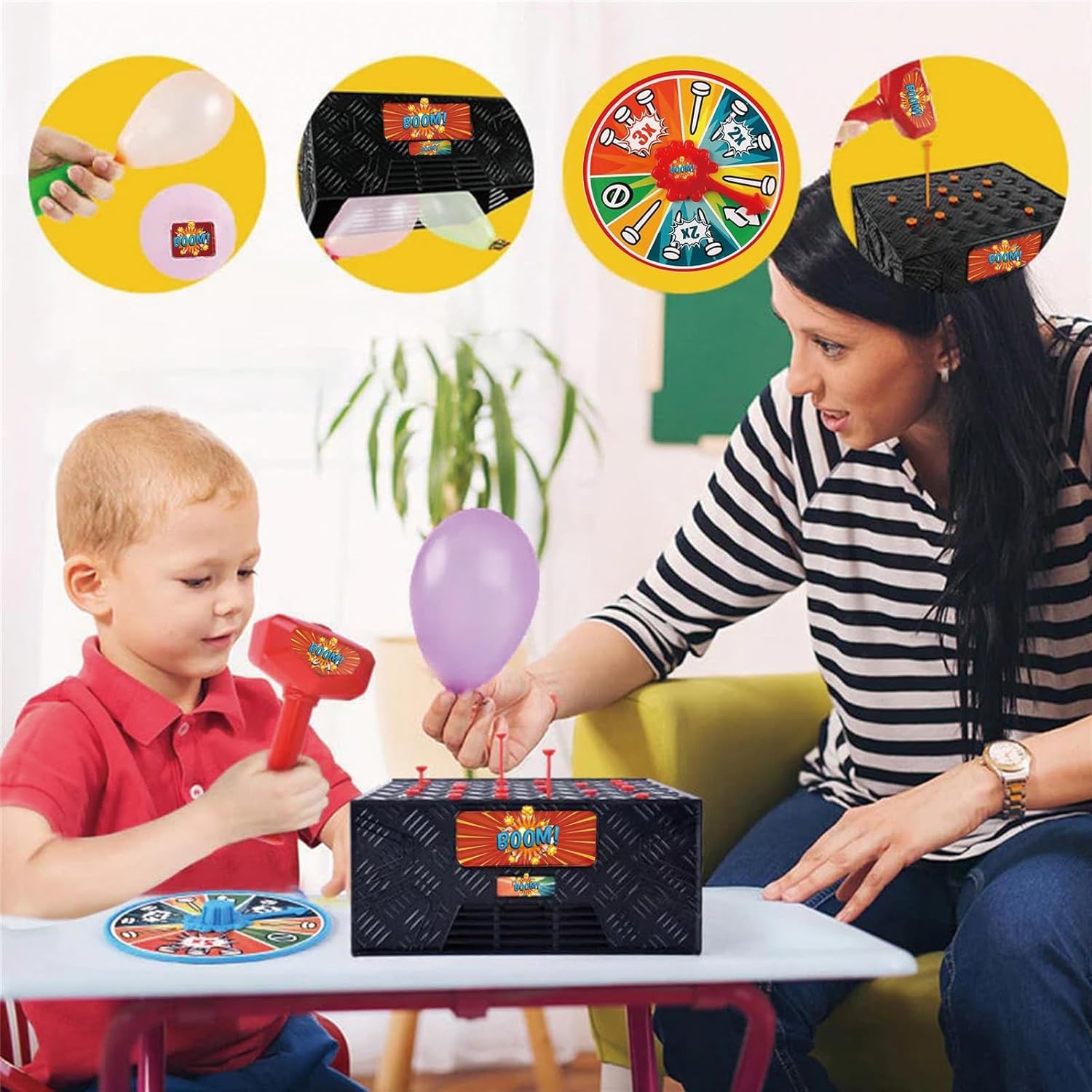 Bang Popping Balloon Game New Explosion Balloon Popping Game for Adults Kids Board Family Game Night Favorite Popular Social Media Games Everyone Can Play Challenge Friends Party Game Props(1Box) - Image 3