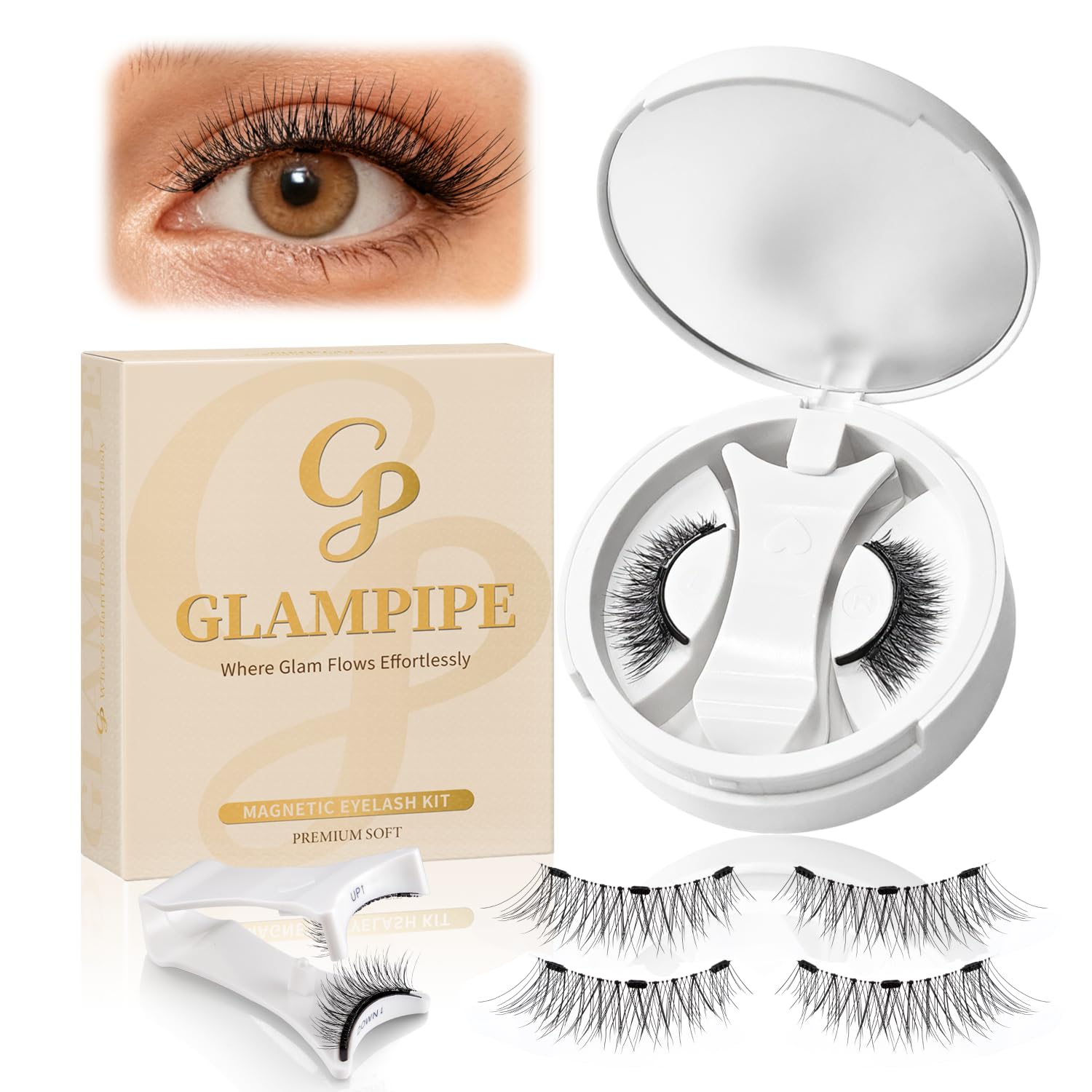 Magnetic Eyelashes No Glue or Eyeliner Effortless Beauty Upgrade Secure Fit Lightweight Reusable Natural Wispy False Lashes for